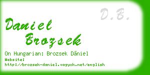 daniel brozsek business card